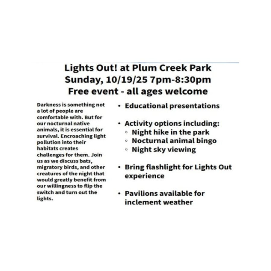 Lights Out! at Plum Creek Park