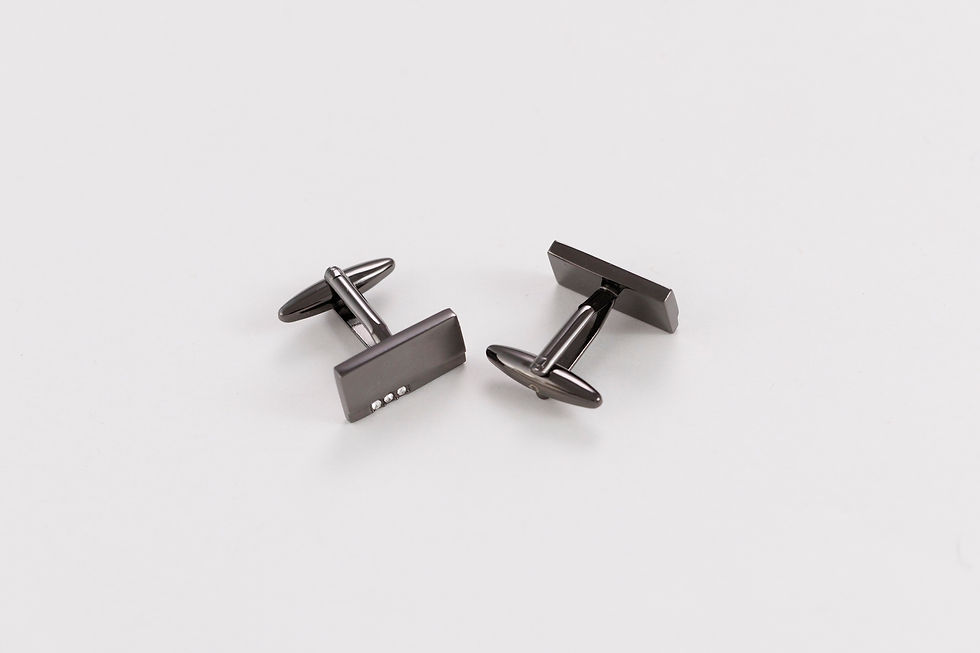 Thumbnail: Base Metal Crystal Cufflink 40004BCICY