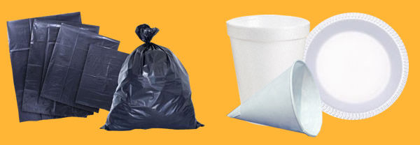 desechables y bolsas. plásticos la 6