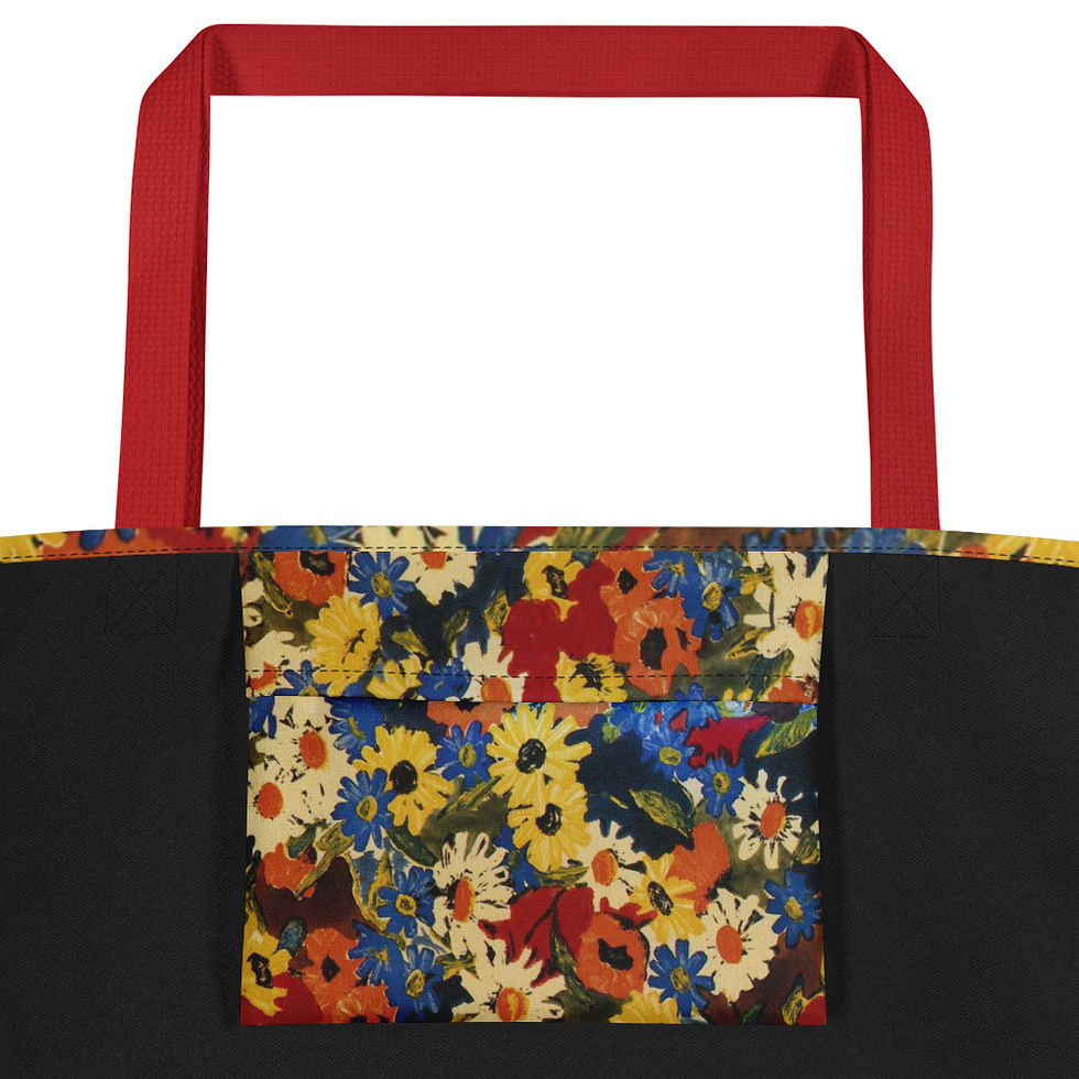 Thumbnail: All-Over Spring Print Large Tote Bag