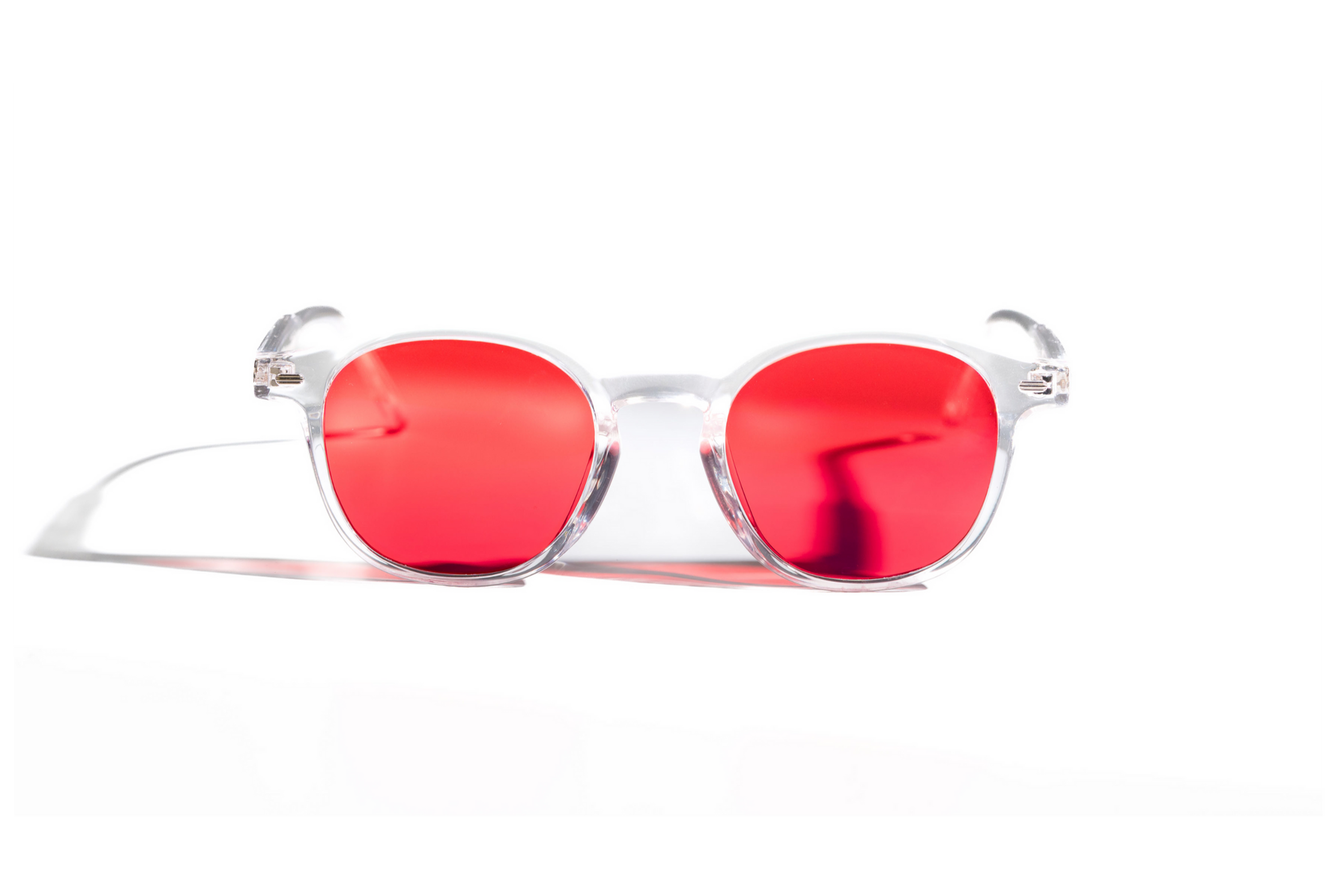 Eight Hours - Sundown - Red Lens Clear Frame - Blue Light Blocking Glasses