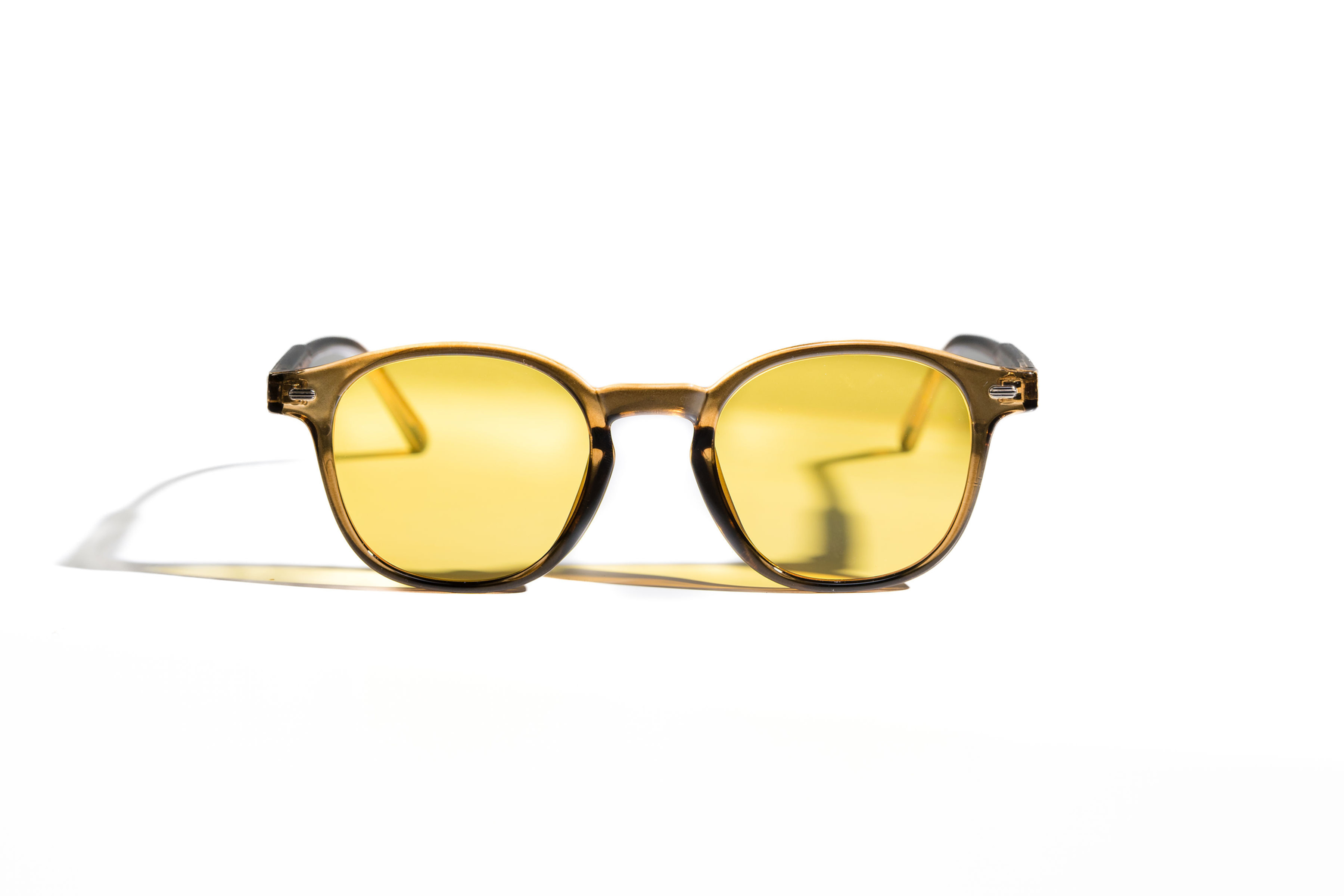 Eight Hours - Day Time - Yellow Lens Brown Frame - Blue Light Blocking Glasses