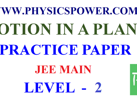 JEE Main physics practice paper Motion in a Plane Level 2