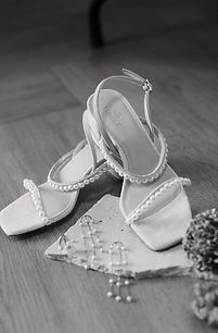 Brautschuhe schwarz/weiß