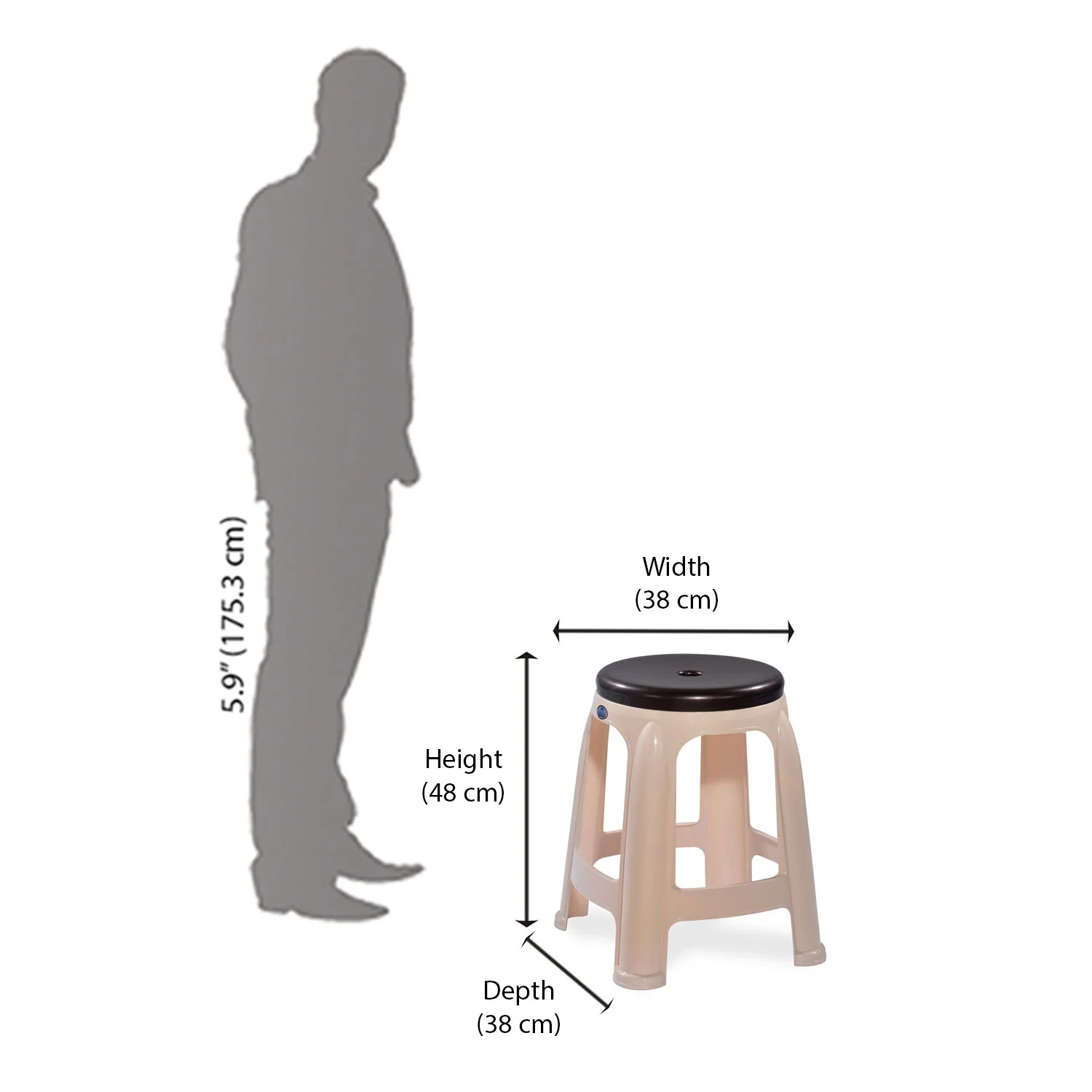 Nilkamal round online stool