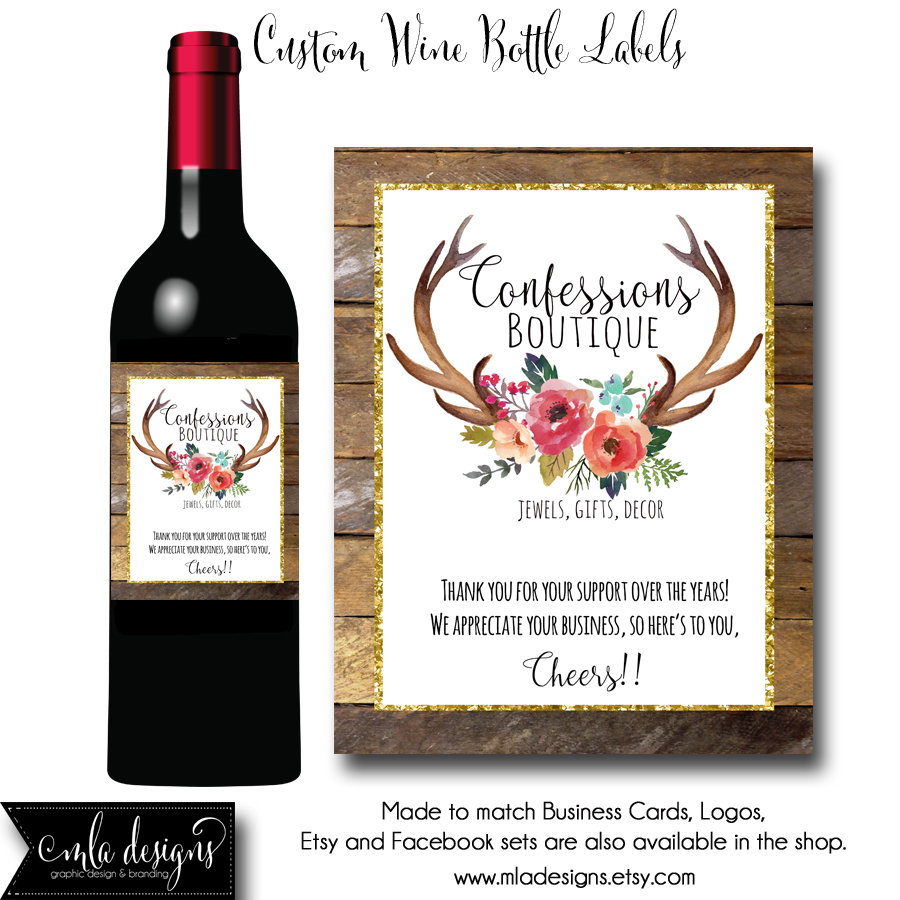 Custom WIne Bottle Label for Logos | graphicdesigns