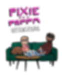 Pixie och pappa spelar TV-spel i soffan