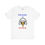 Thumbnail: Front view white Patriotic as FLOCK eagle t-shirt with blue and red text and bald eagle graphic