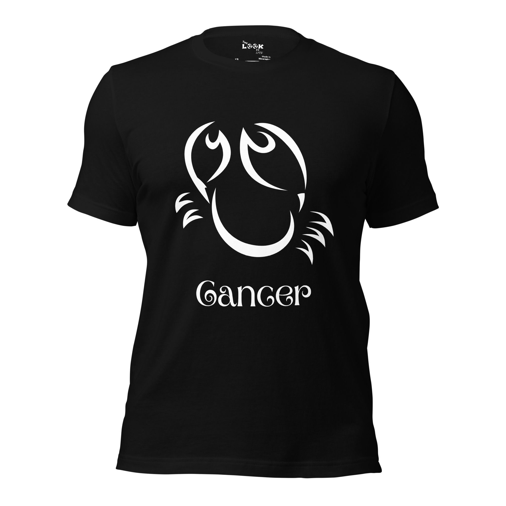 cancer zodiac tattoo art shirt with crab symbol design on bella canvas 3001