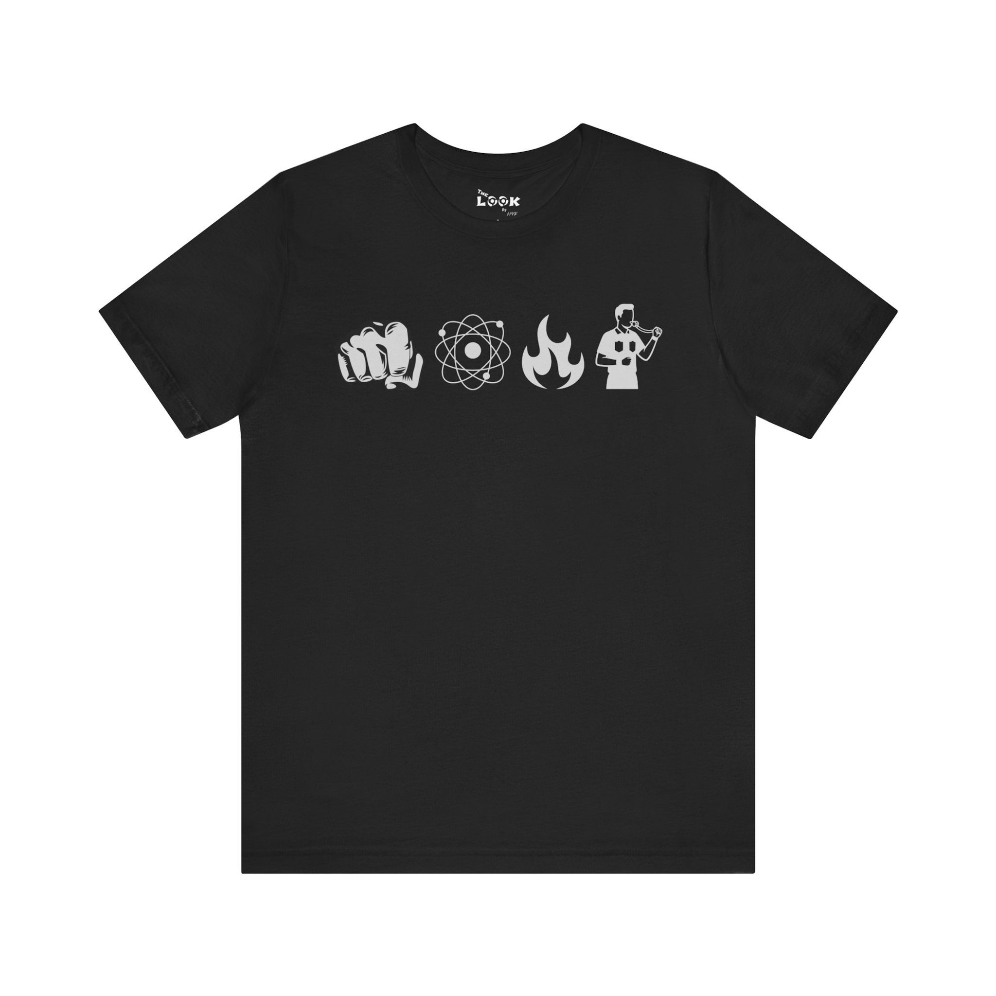 FAFO icon t-shirt flat lay front view black graphic tee