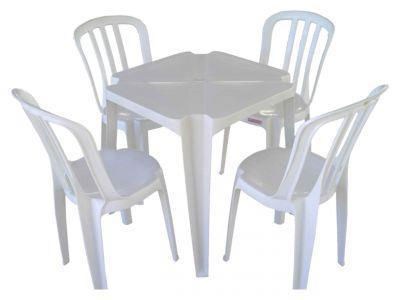 Conjunto Mesa Plástica Com Cadeira