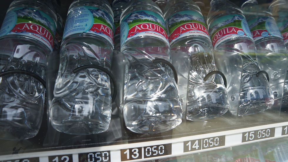 Water in a machine