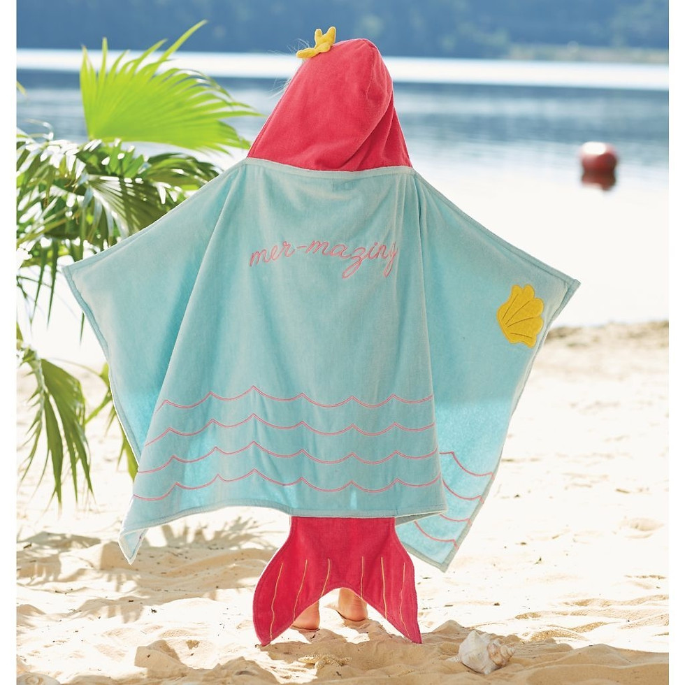 Thumbnail: mermaid hooded towel