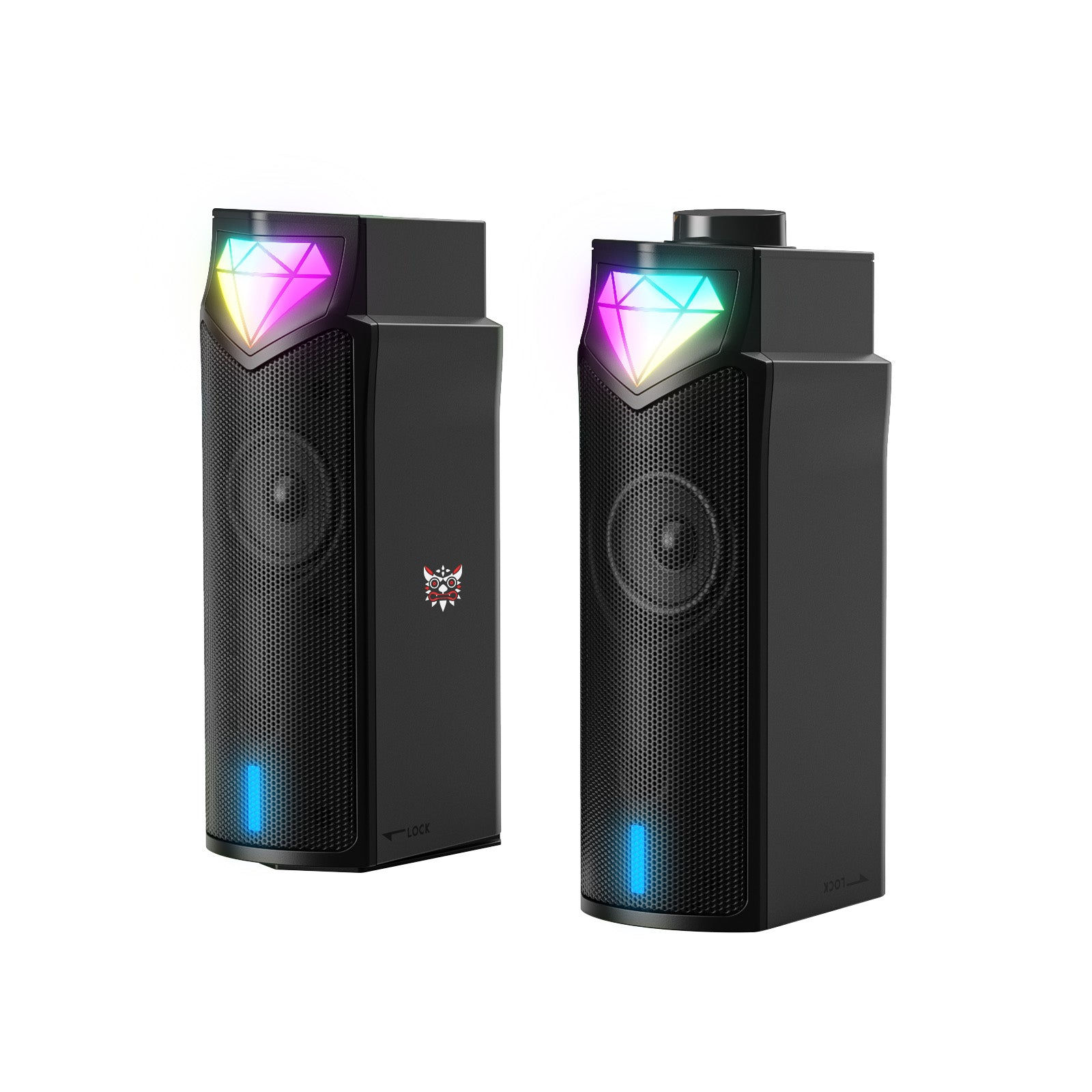 רמקולי מחשב ONIKUMA L1 | 2x5W | Bluetooth 5.3 ו-USB | RGB | שחור