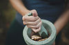 Using Mortar Pestle