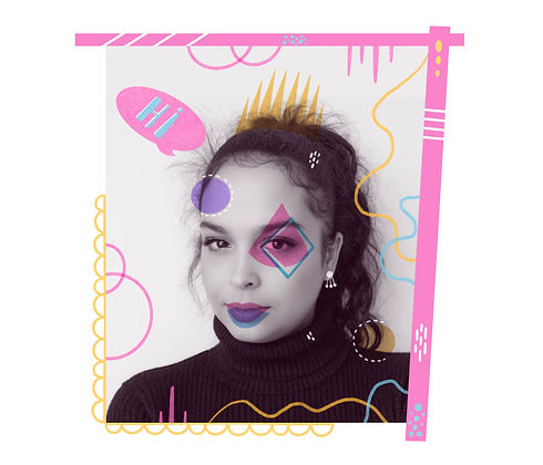 A colourful photograph of Chantelle
