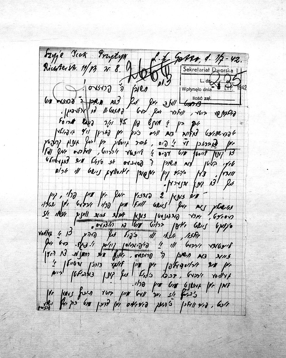 Employment applications Lodz Ghetto (1940), State Archive in Lodz