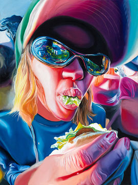 Sophie Coe, All Hair and No Tits, oil on canvas, 2024