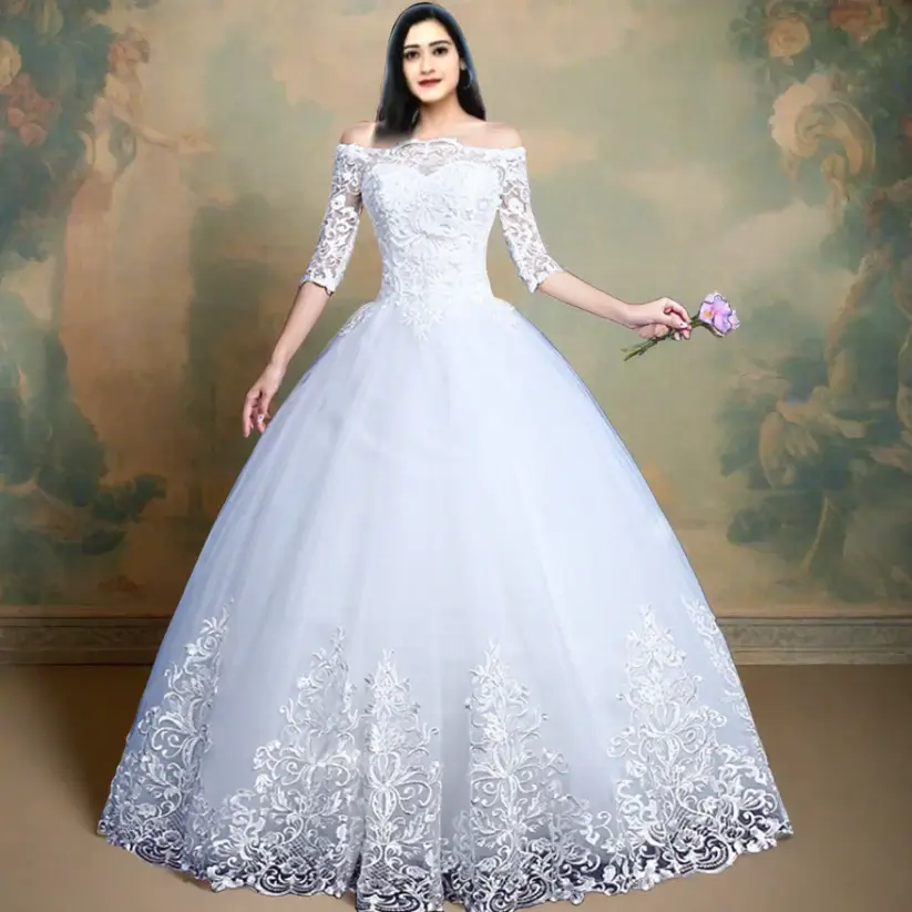 white wedding gown in Nagaland