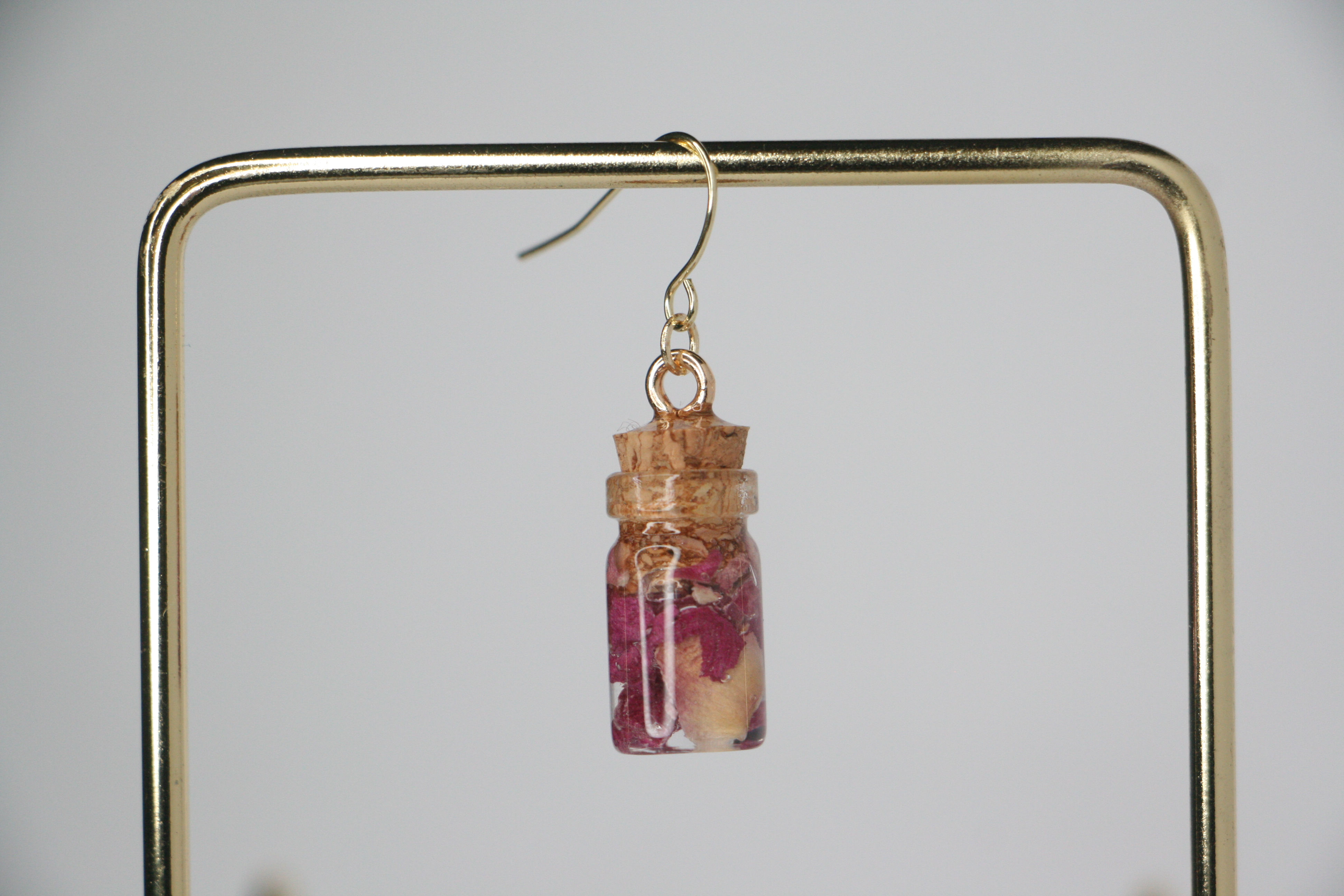 Rose Bud Protection Jar Earring
