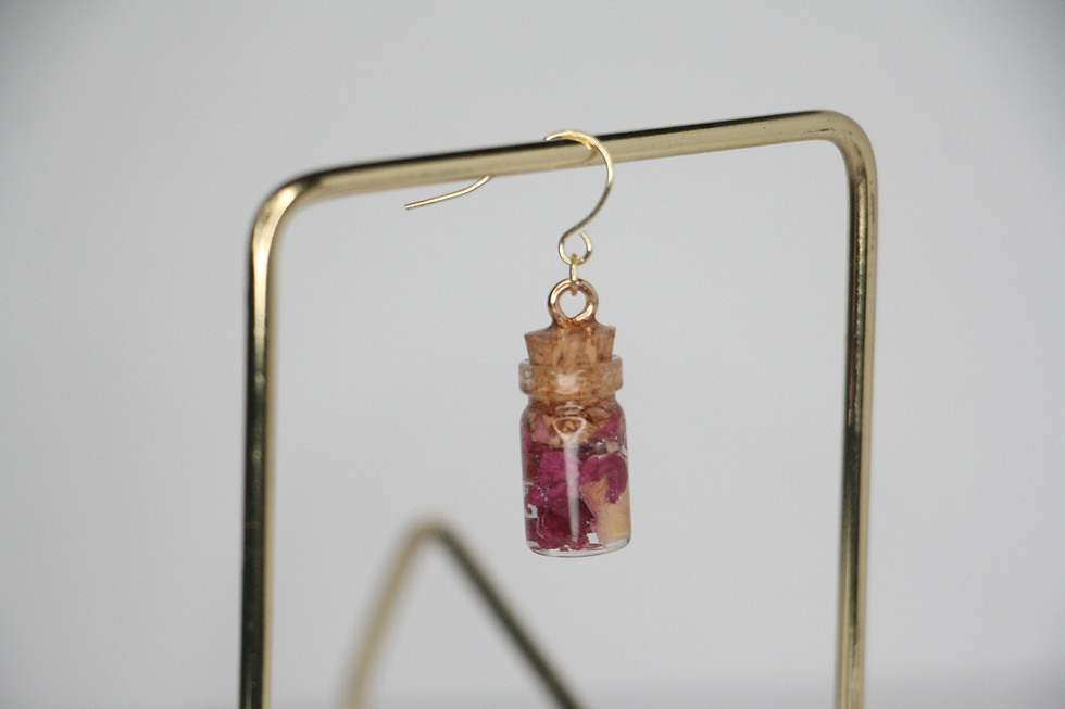 Thumbnail: Rose Bud Protection Jar Earring