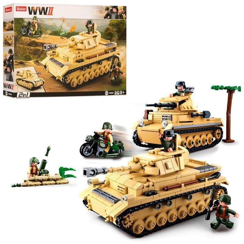 Thumbnail: Կոնստրուկտոր ռազմական տանկ 2-ը 1-ում 543 դետալ