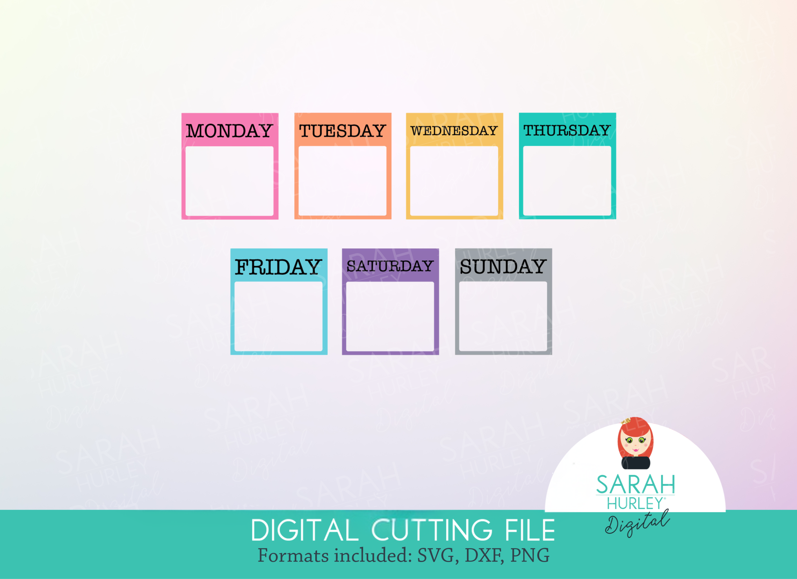 Days of the week labels