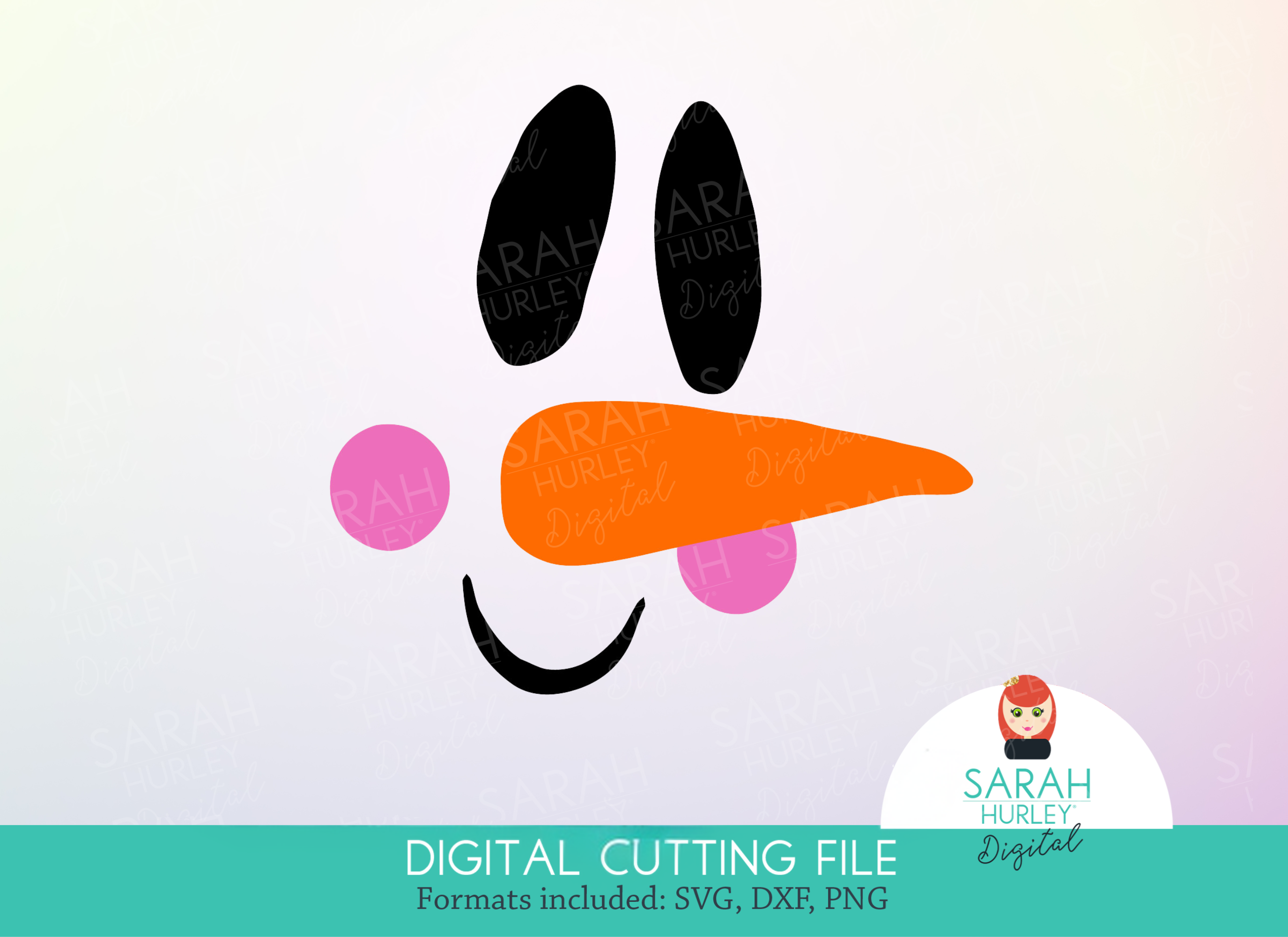 Cute Friendly Snowman Face