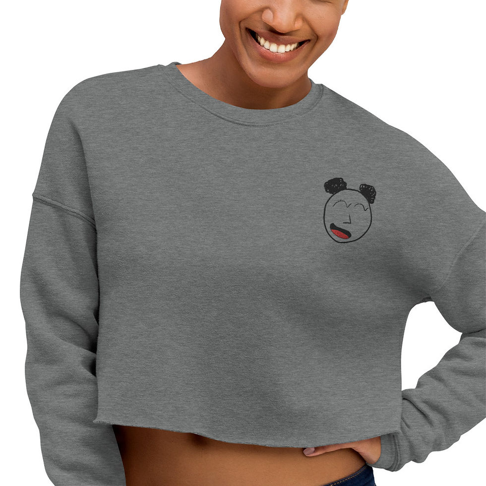 Thumbnail: #PamGlam #TooFunny Embroidery Crop Sweatshirt