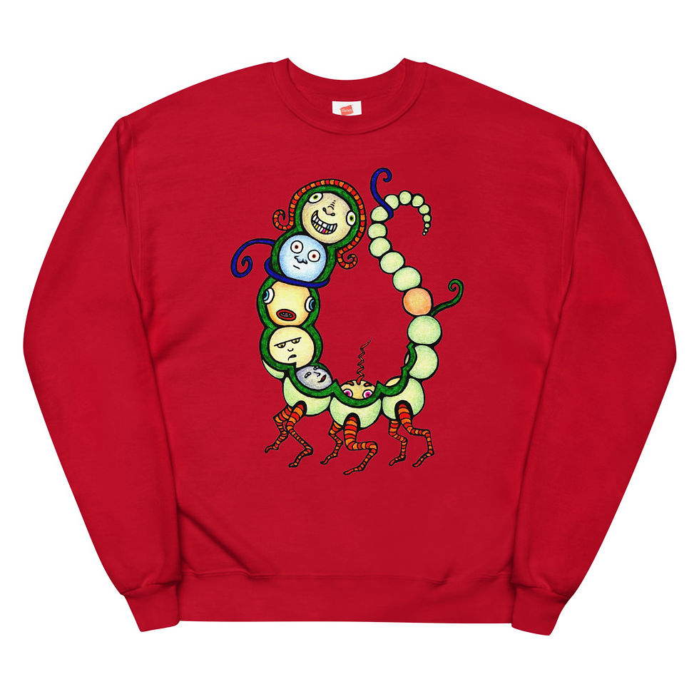 Thumbnail: Large print unisex fleece sweatshirt