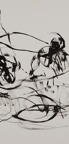 Ink on paper: Scenes in Landscape - Nomads II