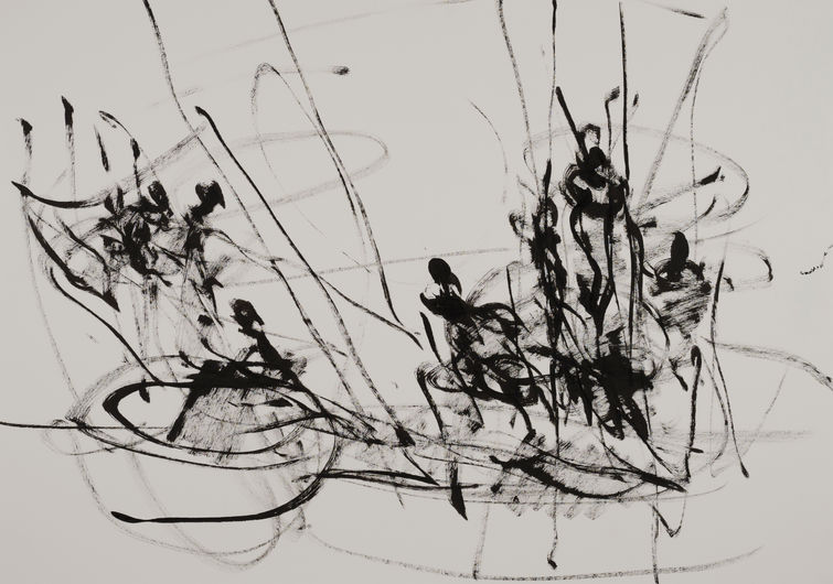 Rituals I - II; 70 X 100 cm.   Selection of  19 paintings      