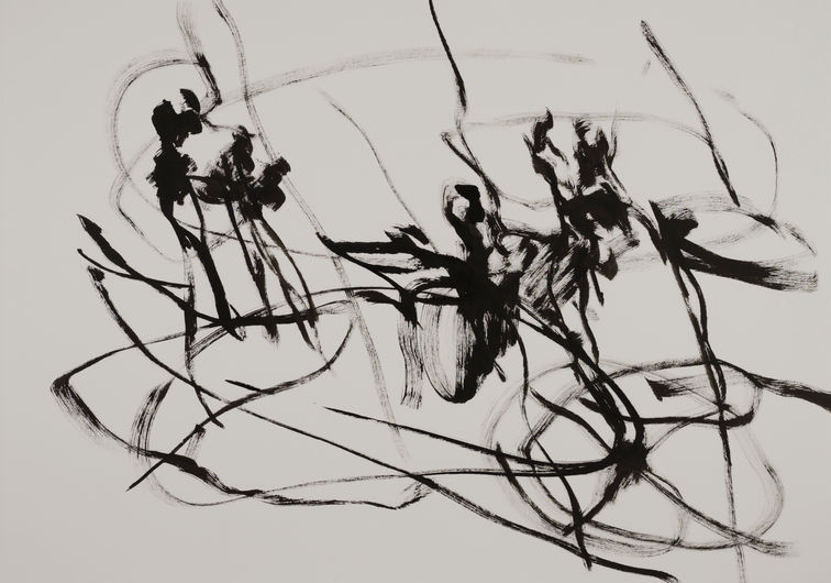 Rituals I - II; 70 X 100 cm.   Selection of  19 paintings      