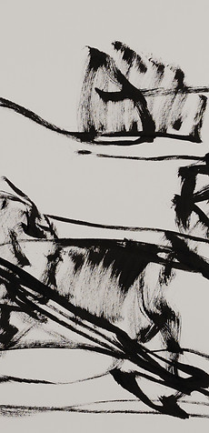 Ink on paper: Scenes in Landscape - Nomads I