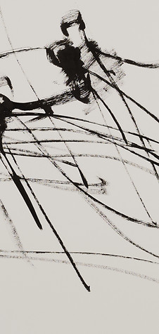 Ink on paper: Scenes in Landscape - Rituals I and II