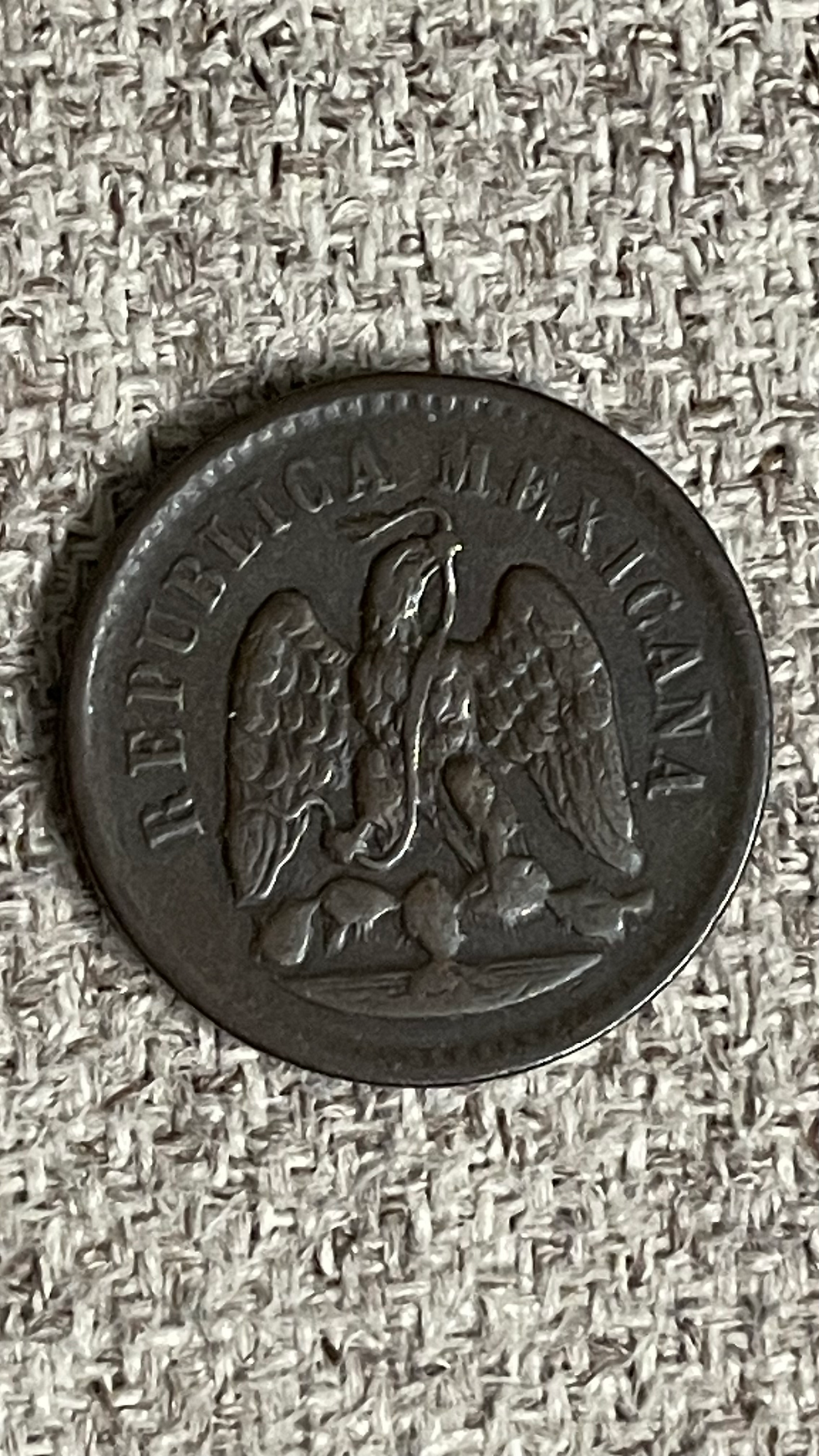 Thumbnail: MÉXICO  1892 un centavo lindo color .