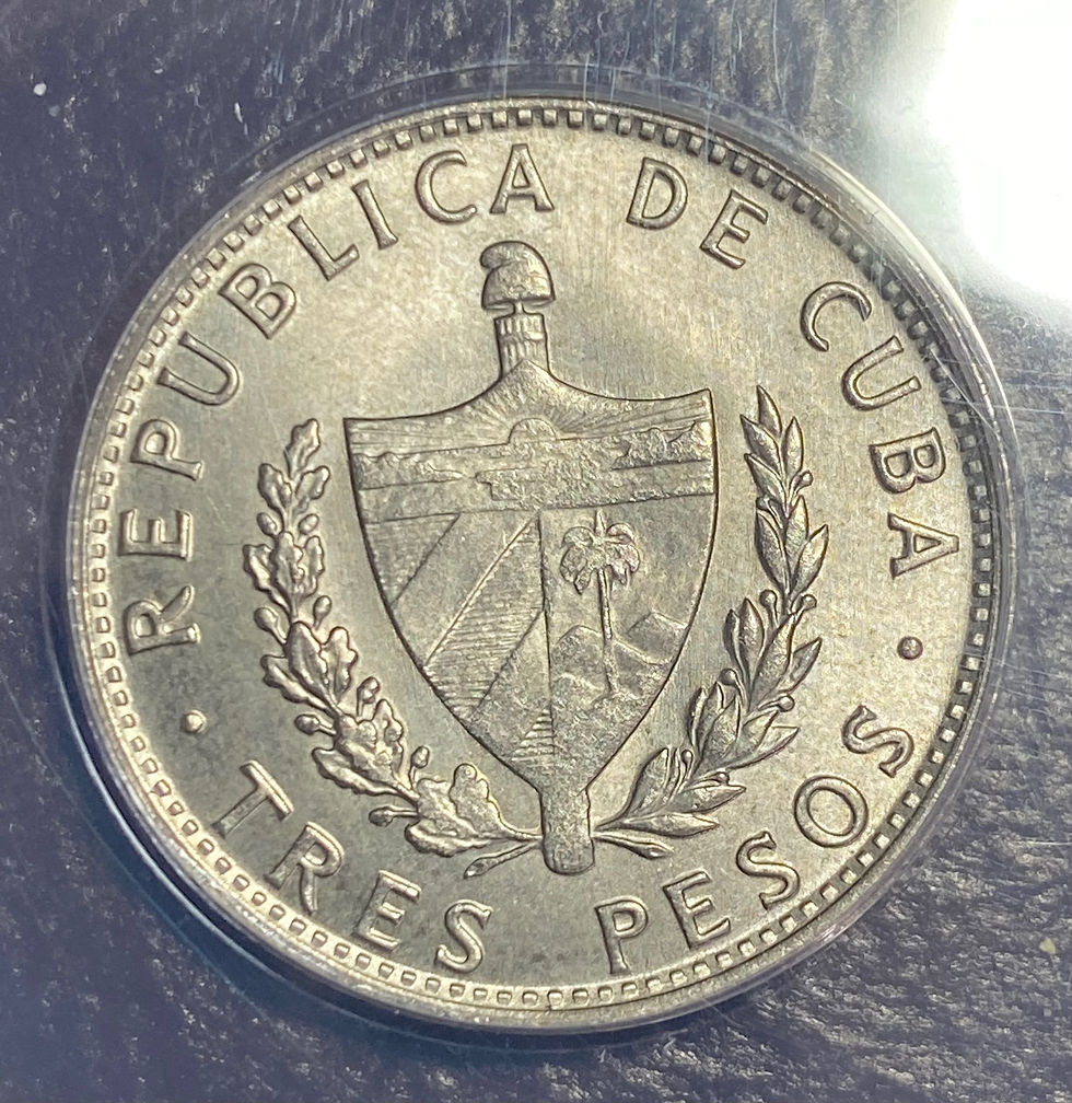 Thumbnail: 3 PESOS 1990 MS#66 ANACS CHE  LINDO COLOR