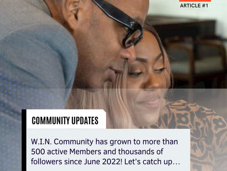 W.I.N. Community updates 9/13/22