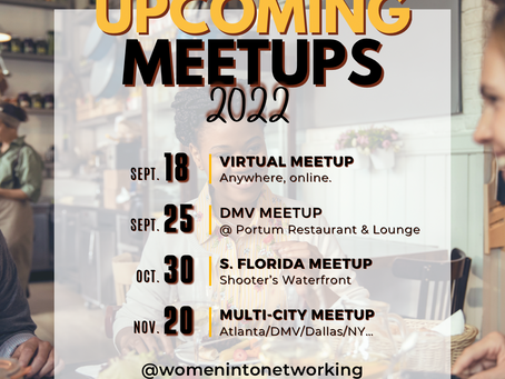 WIN Meetups…the schedule is out!!!