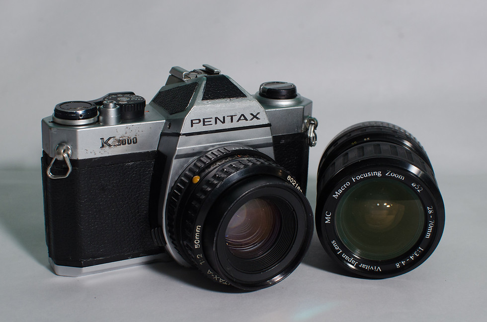 Thumbnail: Pentax K1000 with SMC Pentax-A 50mm f2 and Vivitar Macro Zoom 28-70mm f3.4 - 4.8