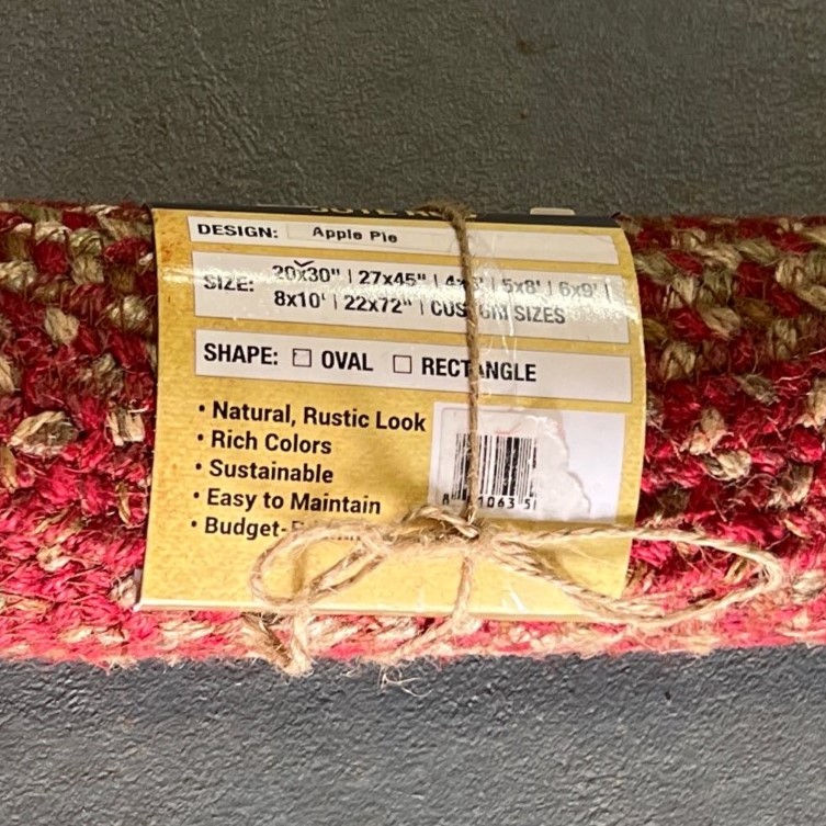 Thumbnail: Apple Pie Jute Oval Braided Rug 20x30