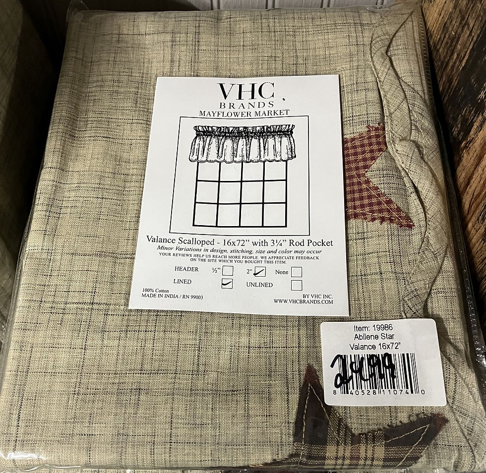 Thumbnail: Abilene Star Valance 16x72"