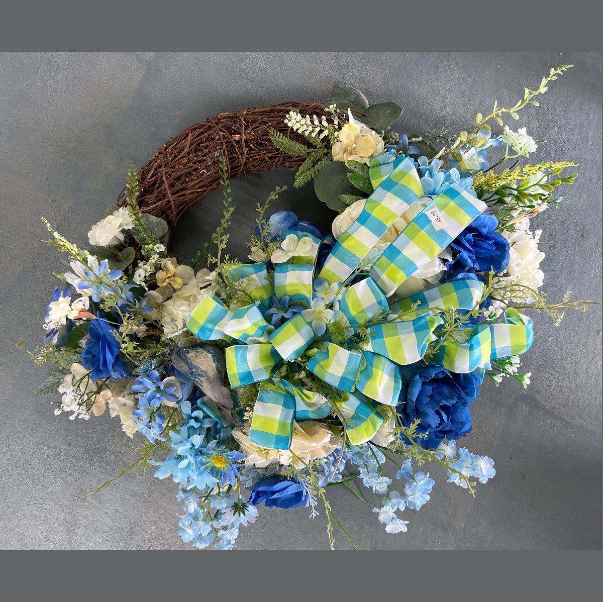 Blue Floral Wreath