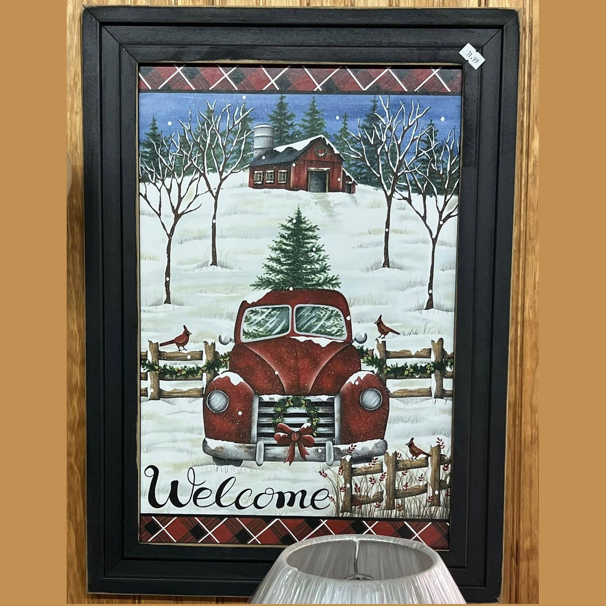 Beechdale Frames "Winter Red Truck" by Lisa Kennedy - framed
