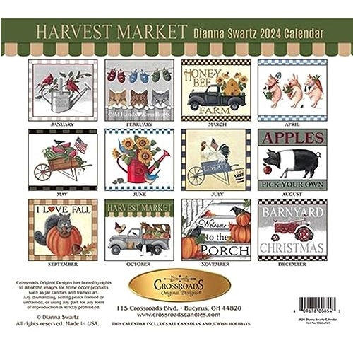 Thumbnail: Dianna Swartz 2024 "Harvest Market" Wall Calendar