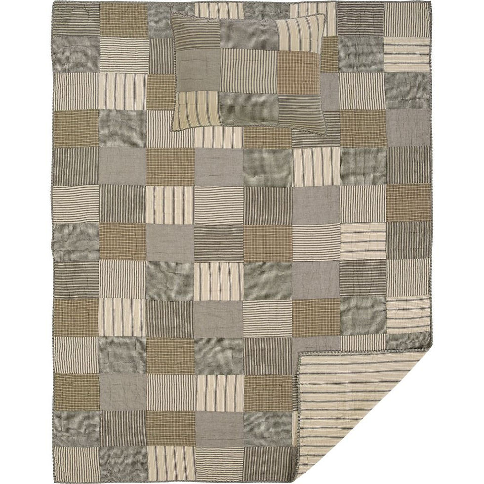 Thumbnail: Sawyer Mill Charcoal Quilt Set - Twin