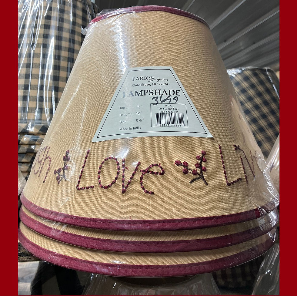 Thumbnail: Live Laugh Love - Embroidered Shade