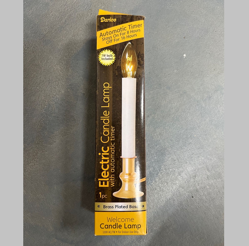 Thumbnail: White Electric Candle Lamp with Automatic Timer 9 Inches