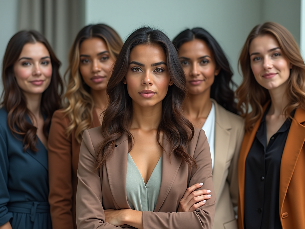 Strong women united with one another. Empowered.