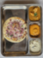 Onion Uthappam (1) with Sambar & Chutney